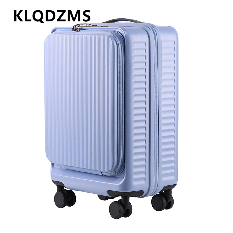 KLQDZMS Valigia Trolley di Gra - Front Opening Laptop Luggage 24 Inch recensione e prezzo